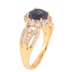 Кольцо Xuping цвет Позолота 18K "Узор с синим кристаллом" фото №2 Кольцо Xuping цвет Позолота 18K "Узор с синим кристаллом" фото №2