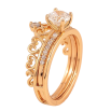 Каблучка Xuping колір Позолота 18K "Корона, подвійне" фото №2 Каблучка Xuping колір Позолота 18K "Корона, подвійне" фото №2