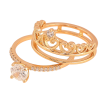 Каблучка Xuping колір Позолота 18K "Корона, подвійне" фото №4 Каблучка Xuping колір Позолота 18K "Корона, подвійне" фото №4