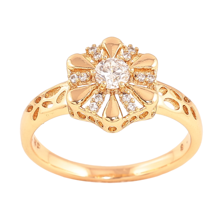 Каблучка Xuping колір позолота 18K квітка з кристалами фото №12 Каблучка Xuping колір позолота 18K квітка з кристалами фото №12