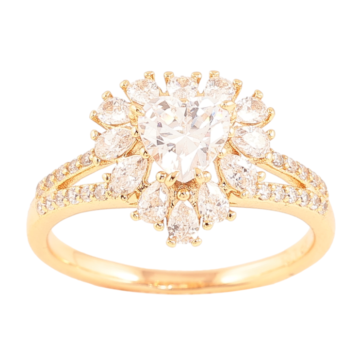 Каблучка Xuping колір позолота 18K кристальне сердечко фото №17 Каблучка Xuping колір позолота 18K кристальне сердечко фото №17