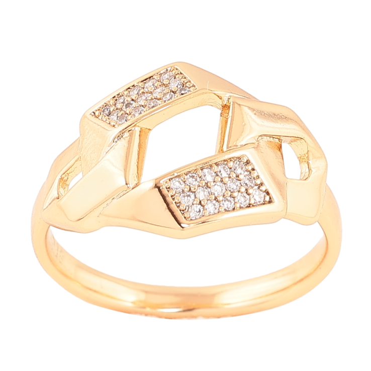 Каблучка Xuping колір позолота 18K візерунок з кристалами фото №10 Каблучка Xuping колір позолота 18K візерунок з кристалами фото №10