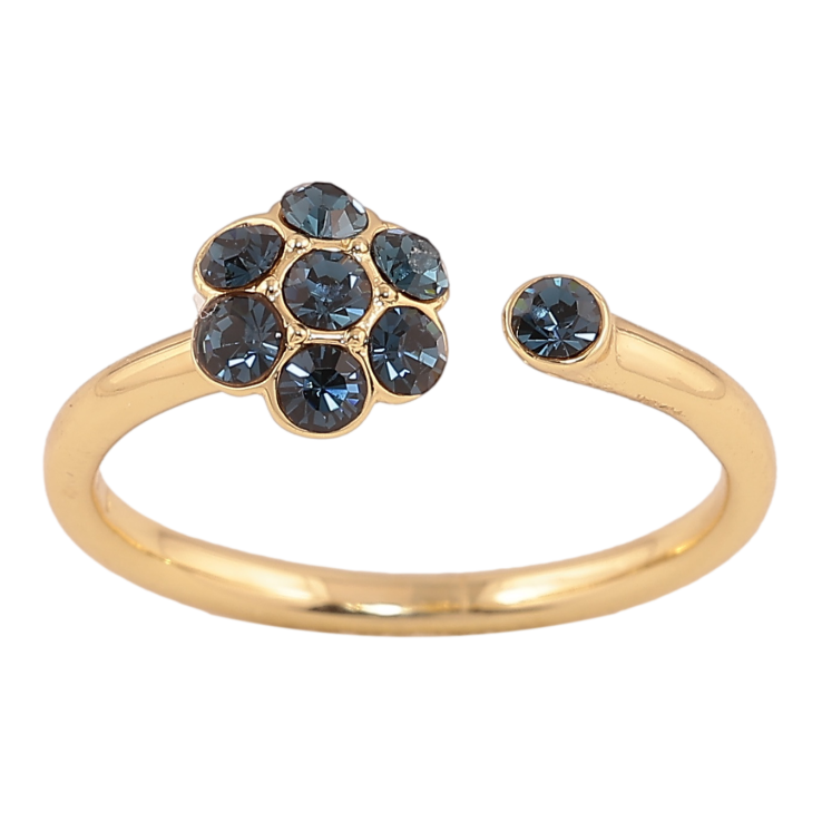 Кольцо Xuping цвет позолота 14K с кристаллами Swarovski цветочек фото №2