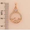 Кулон Xuping M&L колір 18K "Love" для ланцюжка до 5мм фото №2 Кулон Xuping M&L колір 18K "Love" для ланцюжка до 5мм фото №2