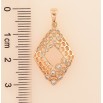 Кулон Xuping M&L колір 18K "Ромб із кристалами" для ланцюжка до 5мм фото №2 Кулон Xuping M&L колір 18K "Ромб із кристалами" для ланцюжка до 5мм фото №2
