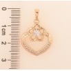 Кулон Xuping M&L цвет 18K "Сердечко с цветочком" для цепочки до 5мм фото №2 Кулон Xuping M&L цвет 18K "Сердечко с цветочком" для цепочки до 5мм фото №2