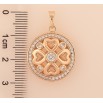 Кулон Xuping M&L цвет 18K "Цветочный узор с кристаллами" для цепочки до 5мм фото №2
