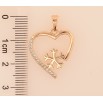 Кулон Xuping M&L цвет 18K "Сердечко со снежинкой" для цепочки до 5мм фото №2