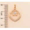 Кулон Xuping M&L цвет 18K "Сердечко с цветочком" для цепочки до 5мм фото №2 Кулон Xuping M&L цвет 18K "Сердечко с цветочком" для цепочки до 5мм фото №2