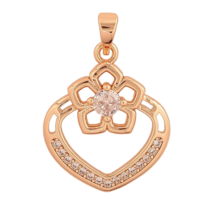 Кулон Xuping M&L цвет 18K "Сердечко с цветочком" для цепочки до 5мм фото №20 Кулон Xuping M&L цвет 18K "Сердечко с цветочком" для цепочки до 5мм фото №20