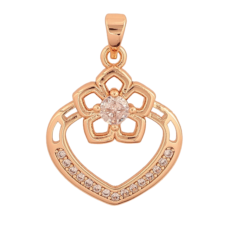 Кулон Xuping M&L колір 18K "Серце з квіточкою" для ланцюжка до 5мм фото №17 Кулон Xuping M&L колір 18K "Серце з квіточкою" для ланцюжка до 5мм фото №17