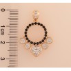 Кулон Xuping M&L цвет 18K "Узор с черно-белыми кристаллами" для цепочки до 4мм фото №2 Кулон Xuping M&L цвет 18K "Узор с черно-белыми кристаллами" для цепочки до 4мм фото №2
