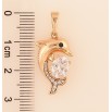 Кулон Xuping цвет Позолота 18K "Дельфин с кристаллом" для цепочки до 6мм фото №2 Кулон Xuping цвет Позолота 18K "Дельфин с кристаллом" для цепочки до 6мм фото №2
