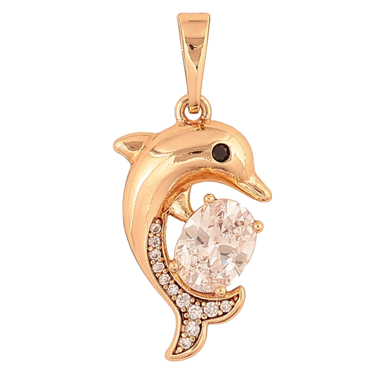Кулон Xuping колір Позолота 18K "Дельфін з кристалом" для ланцюжка до 6мм фото №10 Кулон Xuping колір Позолота 18K "Дельфін з кристалом" для ланцюжка до 6мм фото №10