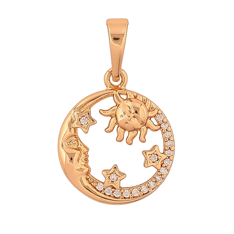 Кулон Xuping колір Позолота 18K "Сонце та Місяць" для ланцюжка до 6мм фото №20 Кулон Xuping колір Позолота 18K "Сонце та Місяць" для ланцюжка до 6мм фото №20