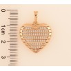 Кулон Xuping цвет Позолота 18K "Сердечко с дорожками кристаллов" для цепочки до 6мм фото №2 Кулон Xuping цвет Позолота 18K "Сердечко с дорожками кристаллов" для цепочки до 6мм фото №2