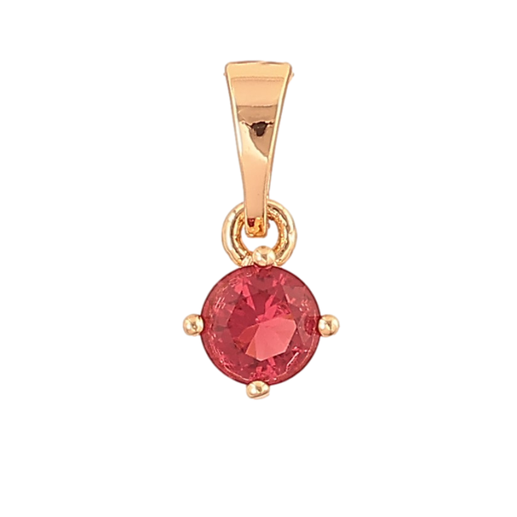 Кулон Xuping цвет Позолота 18K "Малиновый кристалл, ø 5мм" для цепочки до 5мм фото №14