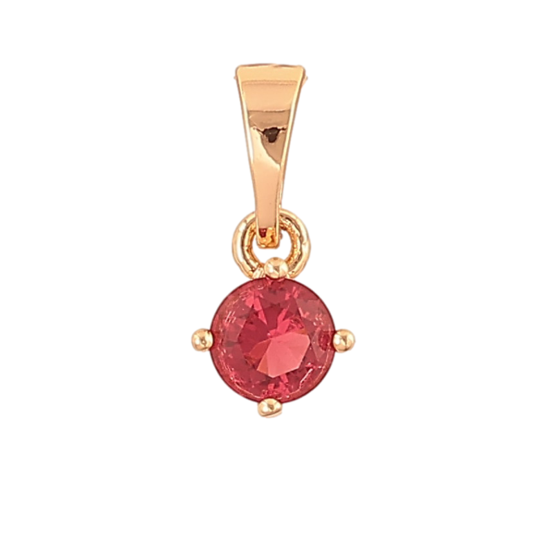 Кулон Xuping цвет Позолота 18K "Малиновый кристалл, ø 5мм" для цепочки до 5мм фото №7 Кулон Xuping цвет Позолота 18K "Малиновый кристалл, ø 5мм" для цепочки до 5мм фото №7