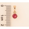 Кулон Xuping колір Позолота 18K "Малиновий кристал, ø 5мм" для ланцюжка до 5мм фото №2 Кулон Xuping колір Позолота 18K "Малиновий кристал, ø 5мм" для ланцюжка до 5мм фото №2