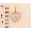 Кулон Xuping цвет Позолота 18K "Сердечко с кристаллами" для цепочки до 6мм фото №2 Кулон Xuping цвет Позолота 18K "Сердечко с кристаллами" для цепочки до 6мм фото №2