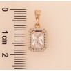 Кулон Xuping колір Позолота 18K "Кристал в обрамленні" для ланцюжка до 5мм фото №2 Кулон Xuping колір Позолота 18K "Кристал в обрамленні" для ланцюжка до 5мм фото №2