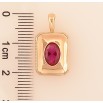 Кулон Xuping цвет Позолота 18K "Вставка малиновый кристалл" для цепочки до 4мм фото №2 Кулон Xuping цвет Позолота 18K "Вставка малиновый кристалл" для цепочки до 4мм фото №2