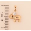Кулон Xuping цвет Позолота 18K "Слон с кристальным сердечком" для цепочки до 5мм фото №2 Кулон Xuping цвет Позолота 18K "Слон с кристальным сердечком" для цепочки до 5мм фото №2