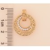Кулон Xuping цвет Позолота 18K "Кольца с греческим орнаментом и кристаллами" для цепочки до 5мм фото №3 Кулон Xuping цвет Позолота 18K "Кольца с греческим орнаментом и кристаллами" для цепочки до 5мм фото №3