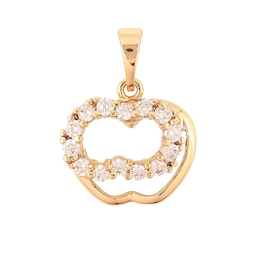Кулон Xuping цвет Позолота 18K "Яблоко с кристаллами" для цепочки до 5мм фото №1 Кулон Xuping цвет Позолота 18K "Яблоко с кристаллами" для цепочки до 5мм фото №1