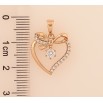 Кулон Xuping цвет Позолота 18K "Сердечко с бантом" для цепочки до 5мм фото №2 Кулон Xuping цвет Позолота 18K "Сердечко с бантом" для цепочки до 5мм фото №2