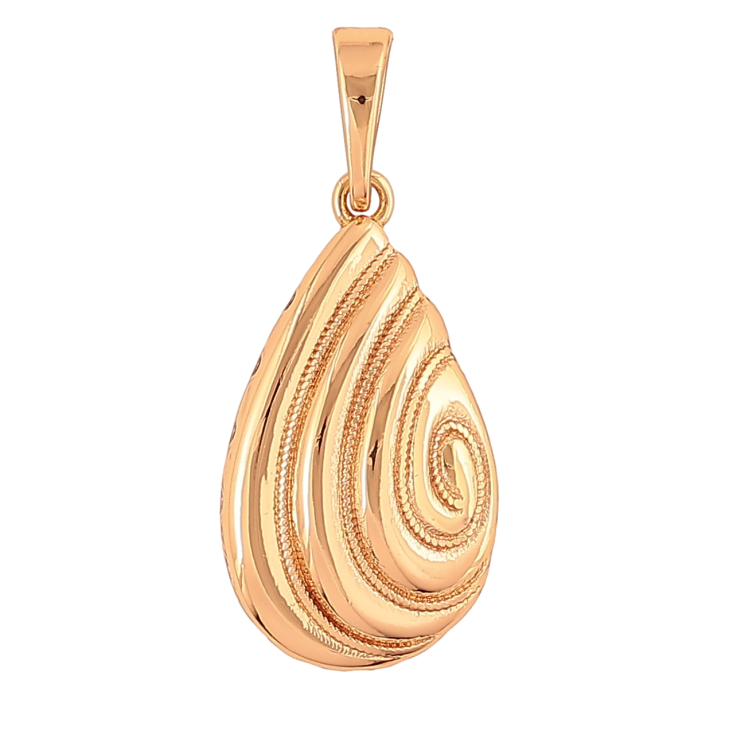Кулон Xuping цвет Позолота 18K "Декоративная капелька двусторонняя" для цепочки до 6мм фото №16