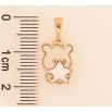 Кулон Xuping цвет Позолота 18K "Мишка с белой звездой" для цепочки до 5мм фото №2