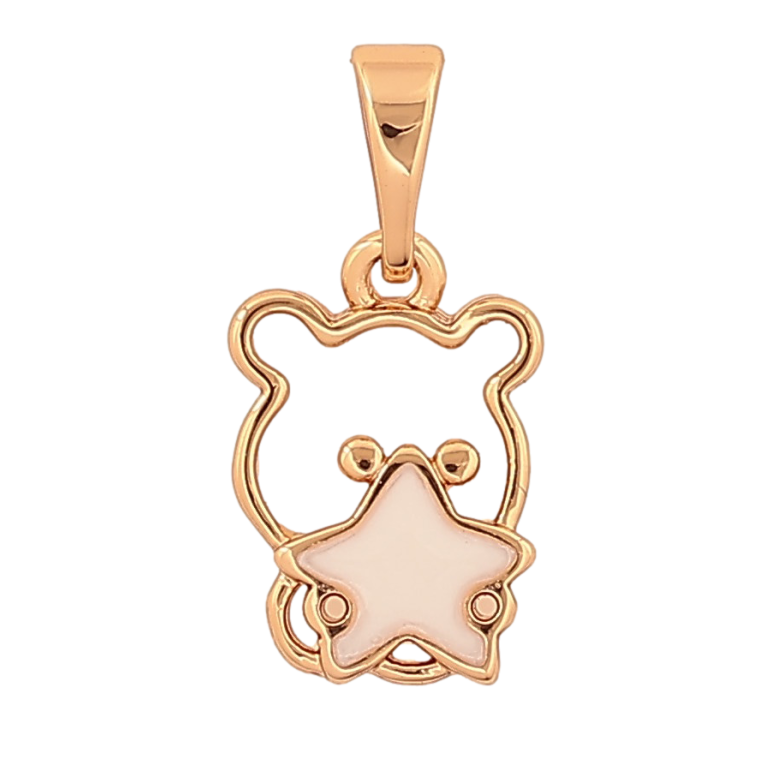 Кулон Xuping цвет Позолота 18K "Мишка с белой звездой" для цепочки до 5мм фото №1