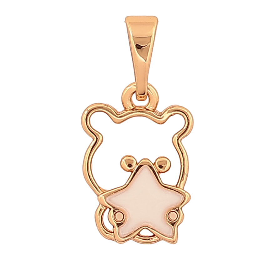 Кулон Xuping цвет Позолота 18K "Мишка с белой звездой" для цепочки до 5мм фото №1