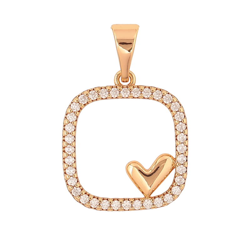 Кулон Xuping колір Позолота 18K "Серце в квадраті" для ланцюжка до 7мм фото №23