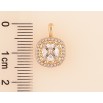 Кулон Xuping цвет Позолота 18K "Кристалл в обрамлении" для цепочки до 2мм фото №2
