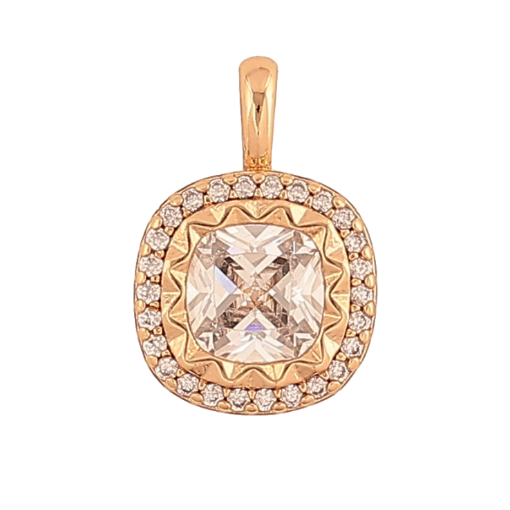 Кулон Xuping цвет Позолота 18K "Кристалл в обрамлении" для цепочки до 2мм фото №12