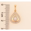 Кулон Xuping цвет Позолота 18K "Капелька с кристаллами" для цепочки до 6мм фото №2 Кулон Xuping цвет Позолота 18K "Капелька с кристаллами" для цепочки до 6мм фото №2