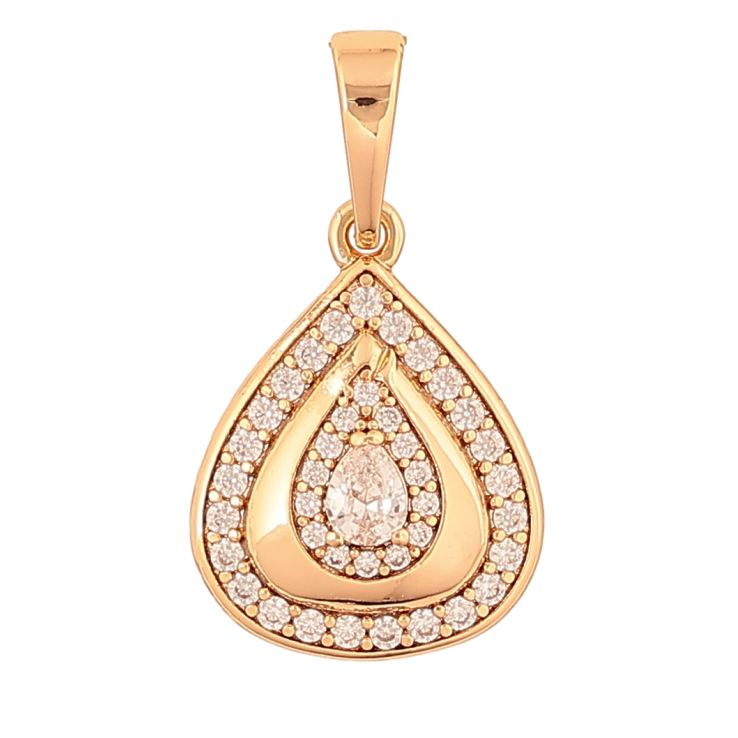 Кулон Xuping цвет Позолота 18K "Капелька с кристаллами" для цепочки до 6мм фото №14