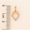 Кулон Xuping цвет Позолота 18K "Сердечко с бантом" для цепочки до 5мм фото №2