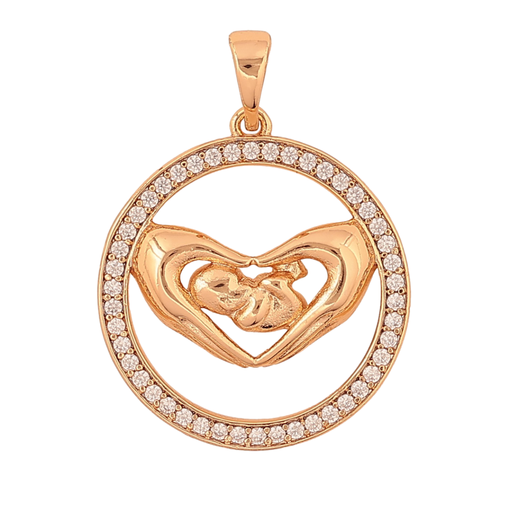 Кулон Xuping цвет Позолота 18K "Любовь матери" для цепочки до 5мм фото №2 Кулон Xuping цвет Позолота 18K "Любовь матери" для цепочки до 5мм фото №2