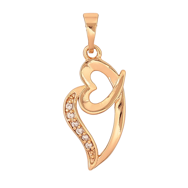 Кулон Xuping колір Позолота 18K "Візерунок з сердечком" для ланцюжка до 5мм фото №3 Кулон Xuping колір Позолота 18K "Візерунок з сердечком" для ланцюжка до 5мм фото №3