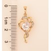 Кулон Xuping цвет Позолота 18K "Узор с кристаллами" для цепочки до 5мм фото №2