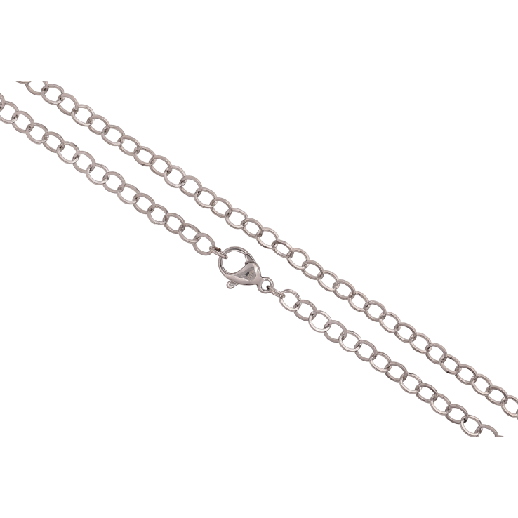 Цепочка Xuping ТТМ Stainless Steel цвет Родий "Плетение Ролло" длина 45см х 4мм фото №11