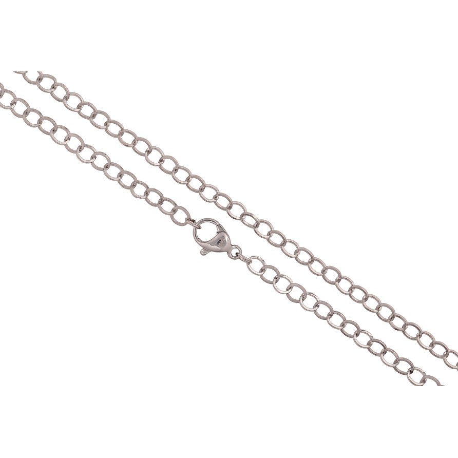 Цепочка Xuping ТТМ Stainless Steel цвет Родий "Плетение Ролло" длина 45см х 4мм фото №1 Цепочка Xuping ТТМ Stainless Steel цвет Родий "Плетение Ролло" длина 45см х 4мм фото №1