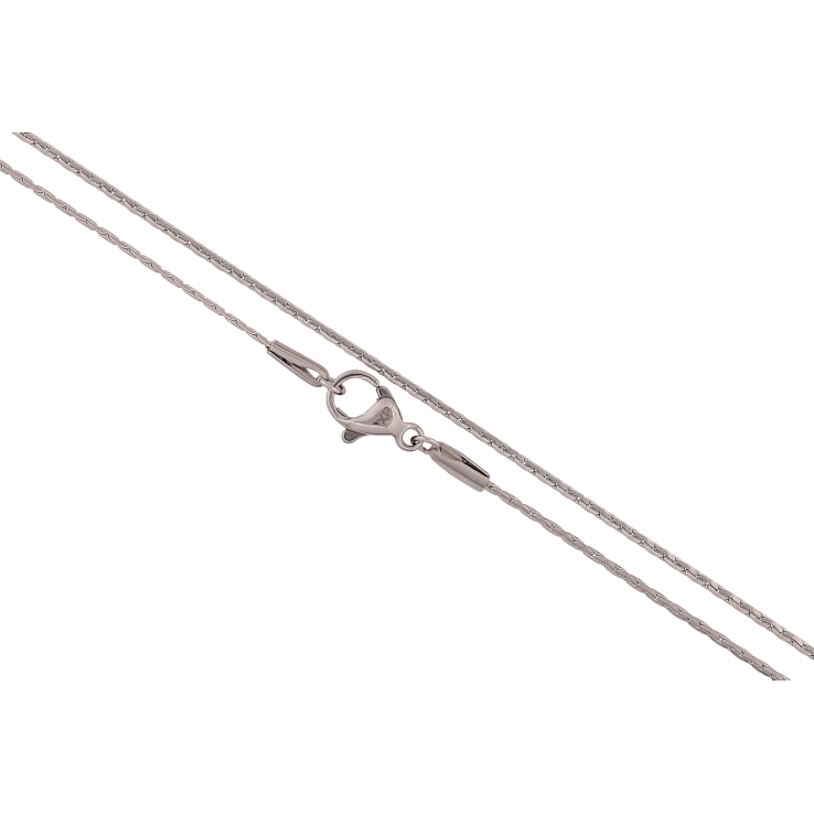 Цепочка Xuping ТТМ Stainless Steel цвет Родий "Плетение Фантазийное" длина 45см х 1мм фото №4 Цепочка Xuping ТТМ Stainless Steel цвет Родий "Плетение Фантазийное" длина 45см х 1мм фото №4