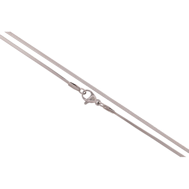 Цепочка Xuping ТТМ Stainless Steel цвет Родий "Плетение Снейк" длина 45см х 2мм фото №5