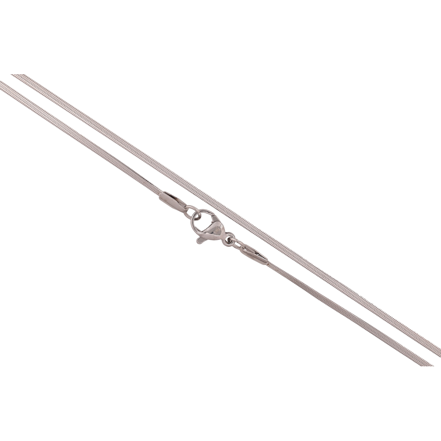 Цепочка Xuping ТТМ Stainless Steel цвет Родий "Плетение Снейк" длина 45см х 2мм фото №1