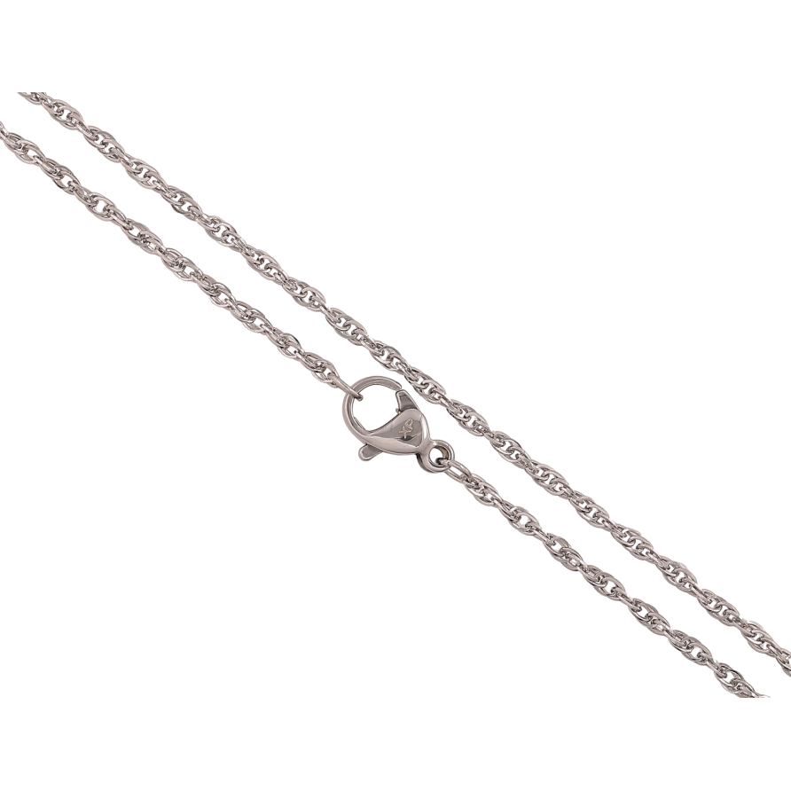 Цепочка Xuping ТТМ Stainless Steel цвет Родий "Плетение Кордовое" длина 60см х 2мм фото №1 Цепочка Xuping ТТМ Stainless Steel цвет Родий "Плетение Кордовое" длина 60см х 2мм фото №1
