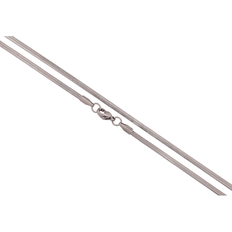 Ланцюжок Xuping ТТМ Stainless Steel колір Родій "Плетіння Снейк" довжина 45см х 2.5мм фото №5